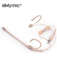 Professional Beige Headset Condenser Microphone Unidirectional Microfone for Sennheiser Wireless System 3.5mm Screw Jack Mic