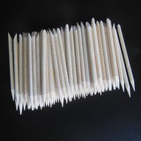 100X Nail Art Design Orange mini cuticle Wood Stick Cuticle Pusher Remover 7.5cm