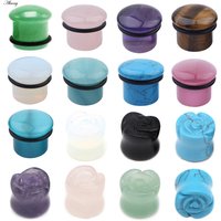1pc Stone Ear Plug Tunnel Ear Piercings Earring Gauges Helix Piercing Ear Stretcher Ear Plugs Body Piercing Jewelry 4mm-16mm