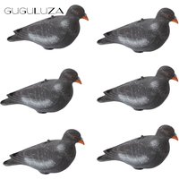 1/3/6PCS Fake Bird Hunting Realistic Full Body Flocked Pigeon Decoy 12 inch Dove With Stick Pegs Garden Bird Deter Scarer Pest