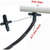 50Pcs 4/7mm Splitter Adapter Connector Barb And Garden Irrigation Hoses PVC Fittings 6mm Thread Cooling Plant Watering Wholesale
