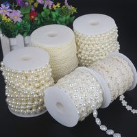 2-10 Meters Fishing Line Artificial Pearls Beads Chain For DIY Garland Wedding Party Decoration Supplies Bride Flowers Accessory