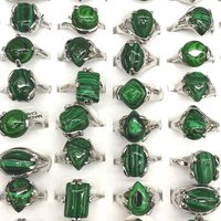 50pcs Malachite Rings Mixed Size For Women Cheap Rings For Promotion