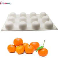 SHENHONG 12 Holes Orange Dessert Silicone Cake Mold For Baking Fondant Mould Fruit Mousse Pan Bakeware Chocolates Moule Pastry