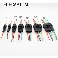 Auto wire connector 1 2 3 4 5 6 Way 1P 2P 3P 4P 5P auto connector Male & Female Waterproof Electrical Connector Plug with cable