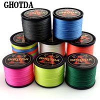 GHOTDA Multicolor 4 Strands 300M 500M 1000M PE Braid Fishing Line Sea Saltwater Fishing Weave 100% SuperPower