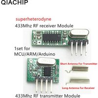 QIACHIP 433 mhz RF Émetteur et Récepteur Superhétérodyne DEMANDER 433 mhz Module Avec Antenne Pour Arduino Uno Sans Fil Diy Kits