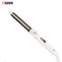 USHOW Professional Ceramic Hair Curler LED Digital Temperature Display Curling Iron Roller Curls Wand Waver Fashion Styling Tool