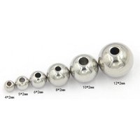 10-50Pcs 2 3 4 5 6 6 8 10 12mm Stainless Steel Beads Round Ball Loose Spacer Beads Accessories for DIY Bracelet Jewelry Making