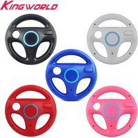Hight quality RV77 Plastic Steering Wheel for Wii Racing Games Remote Controller Console