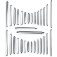 100Pcs Stainless Steel Straight Barbell Piercing 6-40mm Tongue Ring Replacement Accessories Ear Piercing Nipple Bars Jewelry