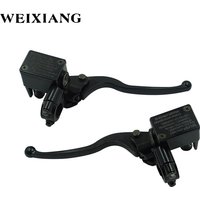 Universal 7/8 "22mm links rechts Motorrad hydraulische Brems pumpe Haupt zylinder schwarzer Scheiben bremshebel für Honda Yamaha Suzuki