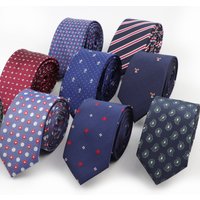 New Formal Ties For Men business wedding tie Stripe Designer 6cm Jacquard Necktie Accessories Daily Wear Cravat
