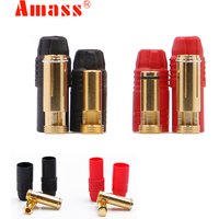 Amass AS150 Male Female Anti Spark Connector 7mm Gold Plated Banana Plug Set for RC Battery ESC Drone Car Boat