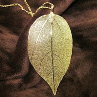 LOVBEAFAS Unique Natural Real Leaf Necklace for Women Filigree Long Statement Vintage Necklace Collier Femme Necklace Jewelry