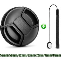Camera Lens Cap Protection Cover 52MM 55MM 58MM 62MM 67MM 72MM 77MM 82MM Anti-lost Rope for Canon Nikon Sony Accessories