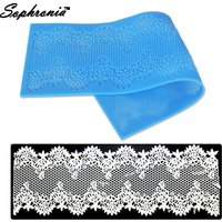 Flower Silicone Lace Mold Big Size Cake Decoration Fondant Sugarcraft Gumpaste Mould Border For Round Cake