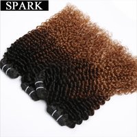 1B/4/30 Color Bundles Afro Kinky Curly Human Hair T1B430 Extensions Ombre Brazilian 100% Human Hair Weave Bundle