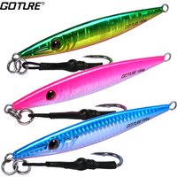 Goture Metal Spoon Fishing Lure 80g 100g 150g Vertical Lead Jig Jigging Bait Fishing Wobbler for Sea Bass Big Game Sinking Lures