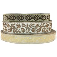 10YARD/LOTS 27MM 32MM 50MM Woven Jacquard Ribbon Embroidered flower not cotton ribbon Plant a large number of inventory