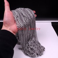 8mm Wide Heavy Jewelry 3 Meters Lot Stainless Steel curb Link Chain Jewelry Finding /Marking DIY