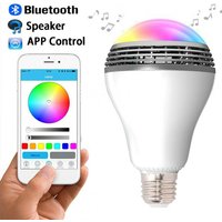 New E27 Bluetooth 4.0 Wireless BulbSpeakers Smart RGB LED Audio Speaker Light Bulb Lamp For All phone 110V - 220V Speakers