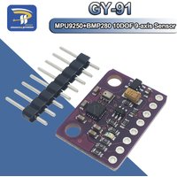 MPU-9250 MPU9250 BMP280 SPI IIC/I2C 10DOF Acceleration Gyroscope Compass 9-Axis Sensor Board Module GY-91 For Arduino 3-5V