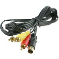 1pc New gold Plated SAV RCA Video Audio AV Composite Cable for Sega Saturn S-Video AV