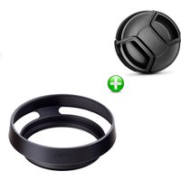 Metal Vented Lens Hood 49mm 52mm 58mm 55mm 62mm 67mm 72mm 77mm 82mm Screw-in Lente Protect + Cap For Leica Canon Nikon Sony