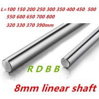 Arbre linéaire 8 mm 100 150 200 250 300 320 350 370 400 450 500 600 700 800 mm, pièces CNC trempées et chromées, pièces d'imprimante 3D