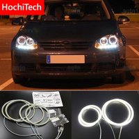 Ultra bright SMD white LED angel eyes ring kit daytime running light DRL HochiTech for Volkswagen VW golf 5 MK5 2003-2009