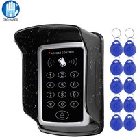 RFID Keypad Keyboard Access Control System Waterproof Cover Outdoor 10pcs EM4100/TK4100 Keyfobs Door Opener for Home Lock System