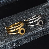 MSX – bague torsadée Vintage en acier inoxydable, chiffres romains, plaqué or et argent, petits anneaux de mariage en Zircon cubique pour femmes