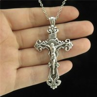 Classic Religion Jesus Faith Cross Charms Chain Necklaces чокер For Women Choker Collares Mujer Party Gift Jewelry Making