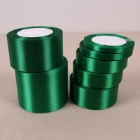 Rouleau de ruban en Satin de soie verte, 25 mètres/rouleau, décoration de maison pour fête de mariage, vêtements, tissu à coudre, matériel pour nœud, accessoires pour cheveux, bricolage