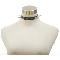 Black Spike Choker Necklace Rivet Stud Punk Rock Faux Leather Goth Collar Women Chocker Girls Harajuku Costume Gothic Jewelry