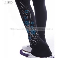 Figure Skating Footed Tights Women's Girls' Ice Teens Pants / Trousers Tracksuit Black Stretchy Performance Pentagram Pattern