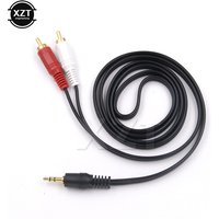1.5M 3.5mm Jack to 2 RCA Audio Cables Stereo 3.5 mm Male to RCA Male Coaxial Aux Cable For Laptop TV DVD Amplifier Mp3 Speakers