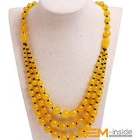 Handmade 8-12mm Beaded Stone Beads Fashion Loose Natural Necklace Jewelry 19 Inch DIY For Women GIft