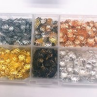 500pcs 6mm Hollow Flower Findings Cone End Beads Cap Filigree DIY Jewelry Making