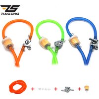 ZS Racing Universal 6mm Motorcycle Petrol Fuel Tap Inline Petcock Switch 1M Fuel Pipe Hose + 1 Oil Filters+ 4 Clips