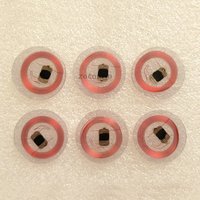 Étiquettes en forme de pièce RFID EM4100 100 Khz, 125 pièces/lot, 25mm de diamètre 0.5mm, bobine épaisse avec plastique Transparent