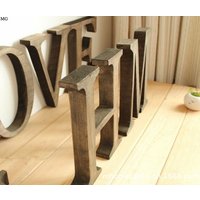 20cm Tall Vintage Wood English Letter Retro Creative Alphabet Numbers Home Bar Coffee Wedding Decoration Wood Craft