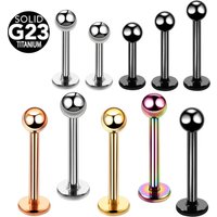 1Pc G23 Titanium Labret Lip Ring Tragus Cartilage Earring 16G Helix Ring Ear Stud Bar Rings Ear Piercing Body Jewelry