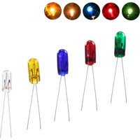 Evemodel MP02 100pcs 3mm 12V Mini Grain of Wheat Bulbs Mixed Color Red/Yellow/Blue/Green/White NEW