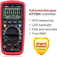 UNI-T Digital Multimeter UT139C NCV Multimetro True RMS Temperature Tester Electrical Handheld AC DC Voltage Current Meter