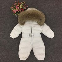 Russian Winter -30 Degree Baby Rompers Thick Down Boys Costume Girls Warm Snowsuit Kid Jumpsuit Toddler Outerwear Baby Wear image 4