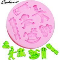 Baby Trojan Police Train Snowman Silicone Baking Form 3d Molds For Dessert Cake Lollipop Ice Cube Jelly Biscuit Birthday Party