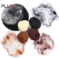 Plussign 20 Pcs/Lot Nylon Hair Net For Weave Extensions For Women Girls Black Brown beige Invisible Soft Weaving Net Wholesale