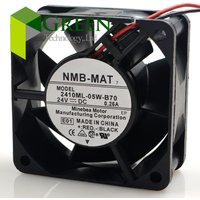 Original NMB 2410ML-05W-B70 6025 60MM 6CM 60*60*25MM Server Case Cooling Fan 24V 0.25A With 2PIN image 3